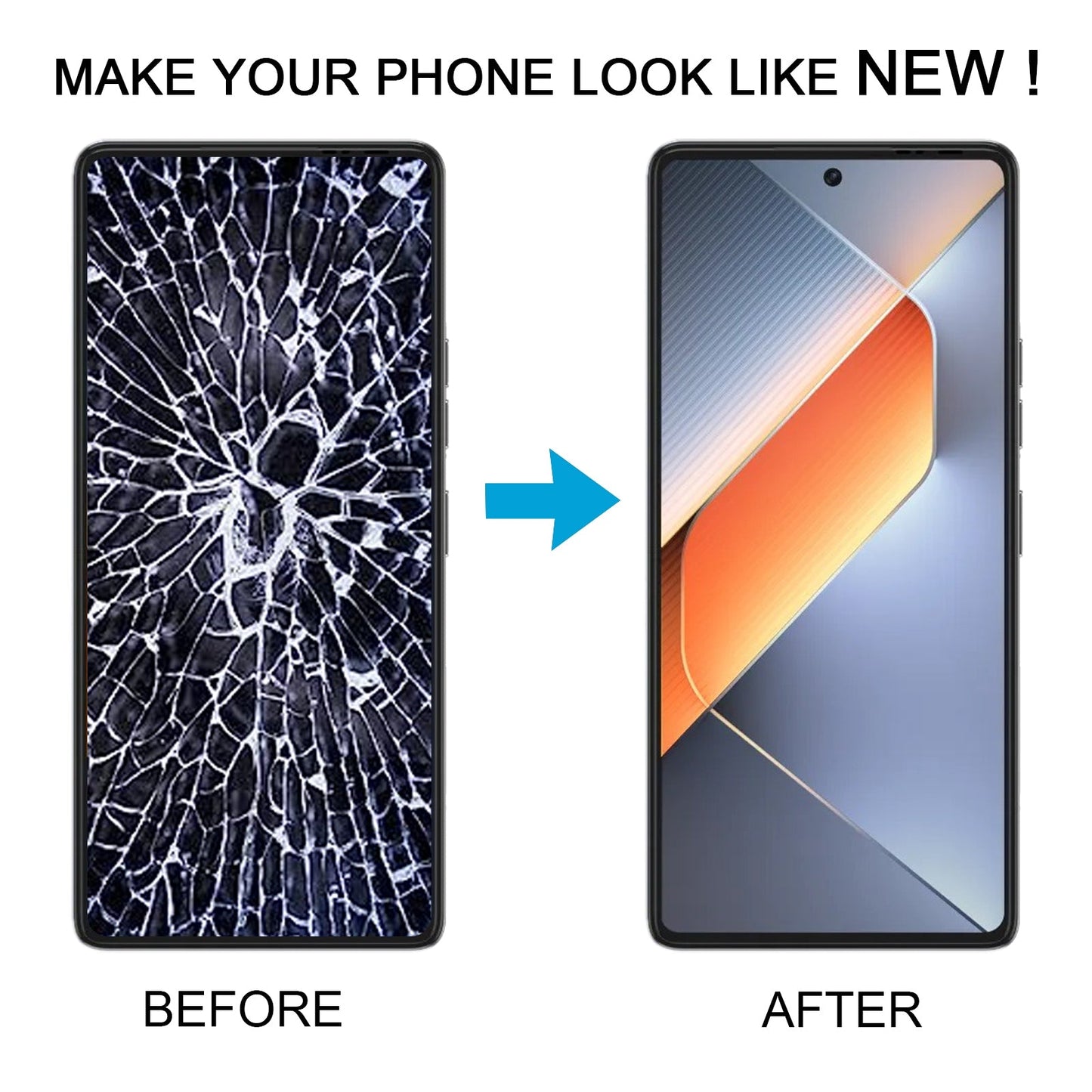 For Tecno Pova 6 OEM LCD Screen with Digitizer Full Assembly, Not Supporting Fingerprint Identification