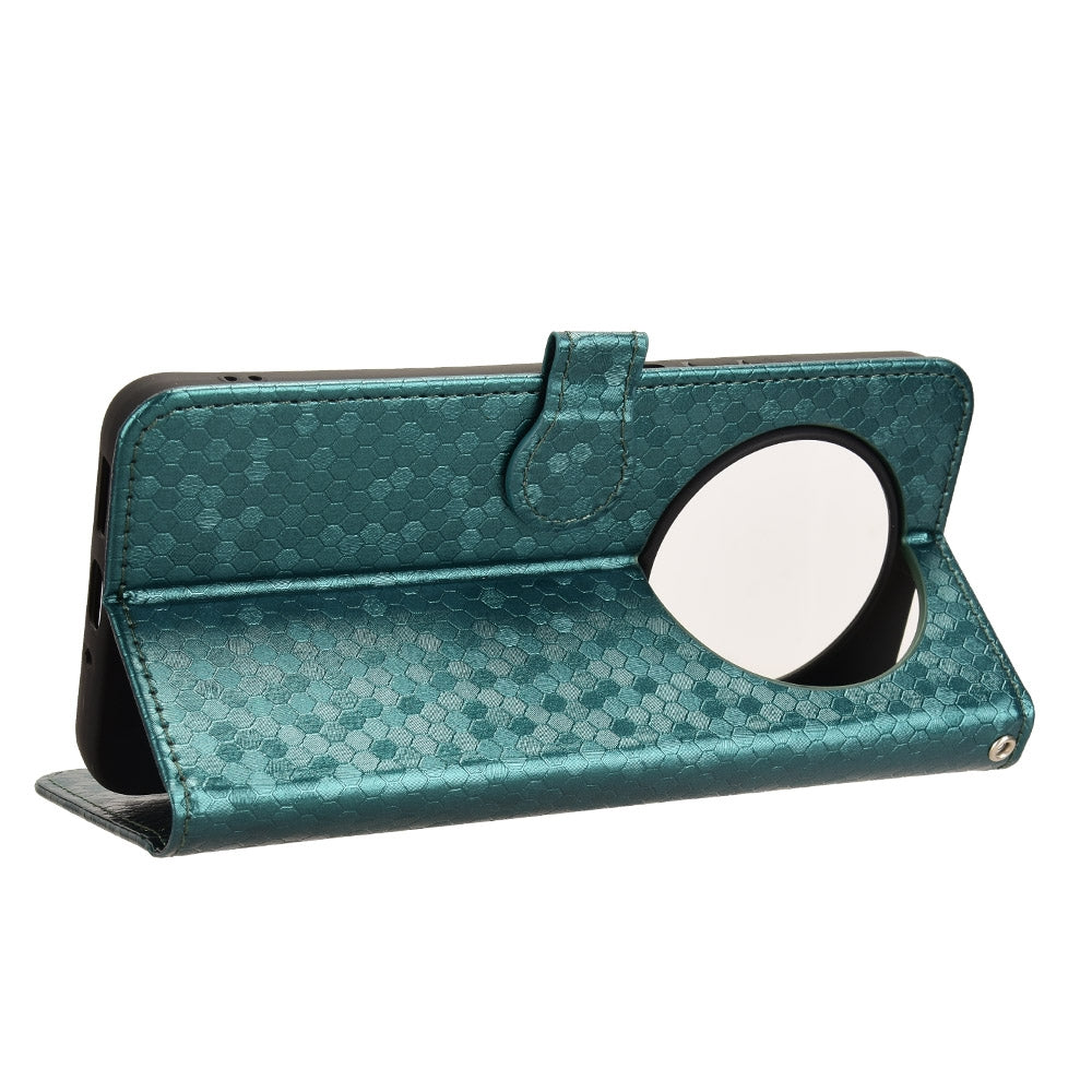 For Redmi 14C 4G Honeycomb Dot Texture Leather Phone Case(Green)