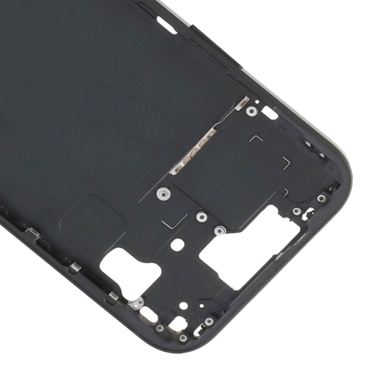 For iPhone 15 Middle Frame Bezel Plate with Side Keys + Card Tray, Version:US Version(Black)