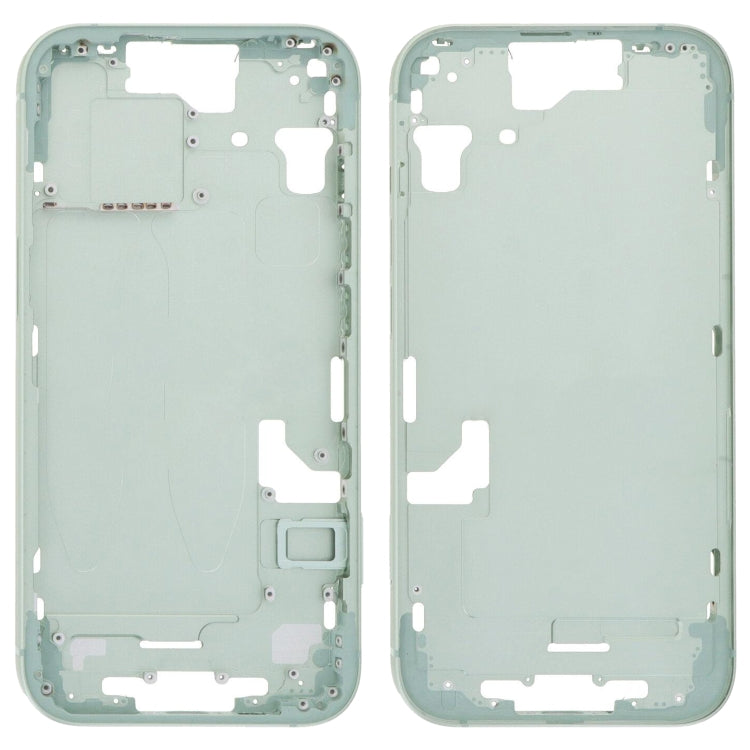 For iPhone 15 Middle Frame Bezel Plate with Side Keys + Card Tray, Version:China Version(Green)