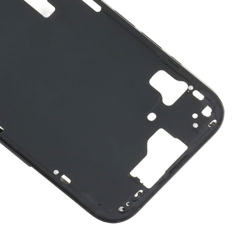 For iPhone 15 Middle Frame Bezel Plate with Side Keys + Card Tray, Version:CE EU Version(Black)