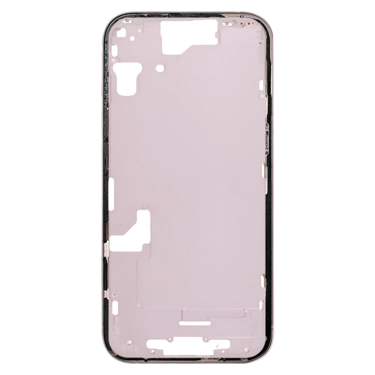 For iPhone 15 Middle Frame Bezel Plate with Side Keys + Card Tray, Version:CE EU Version(Pink)