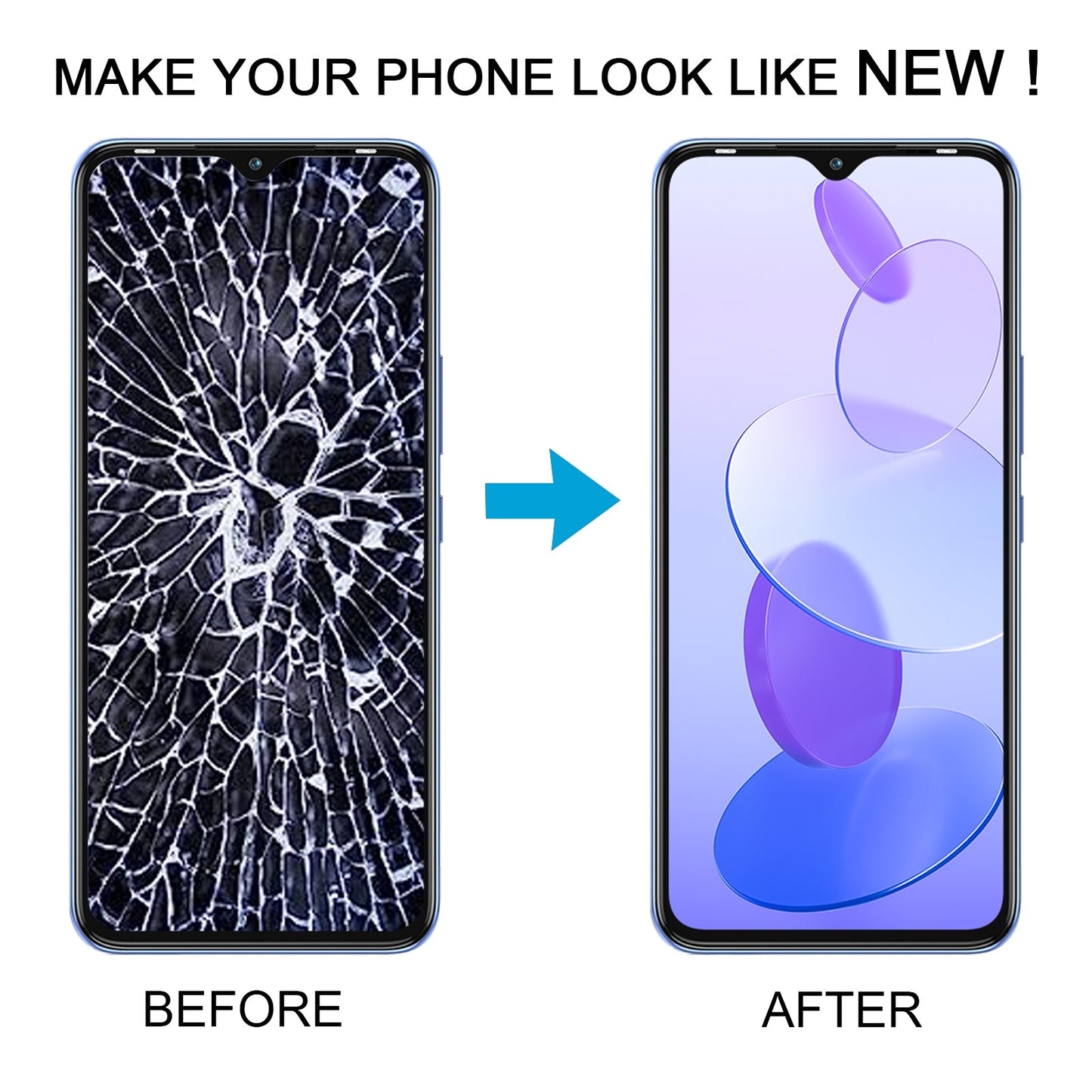 For Infinix Smart 6 Plus LCD Screen Digitizer Full Assembly With Frame