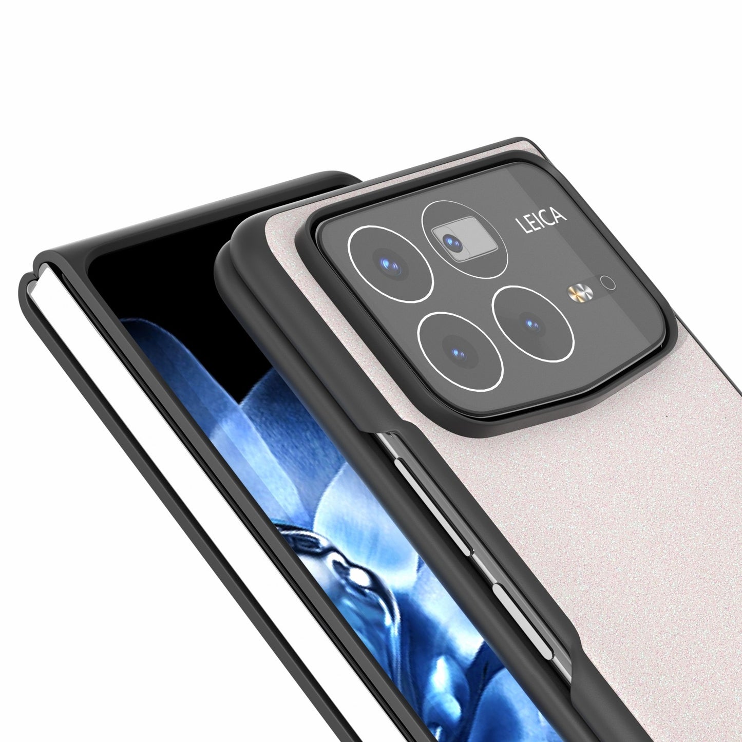 For Xiaomi Mix Fold 4 Glitter Full Coverage PU + PC Phone Case(White)