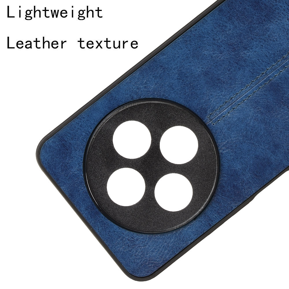 For Redmi 14C 4G Cow Pattern Sewing Card Bag Phone Case(Blue)