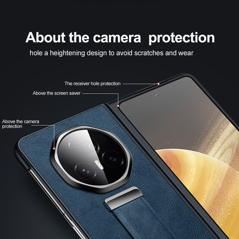 For Honor Magic V3 SULADA PC + Leather Texture Skin Feel Shockproof Phone Case(Green)