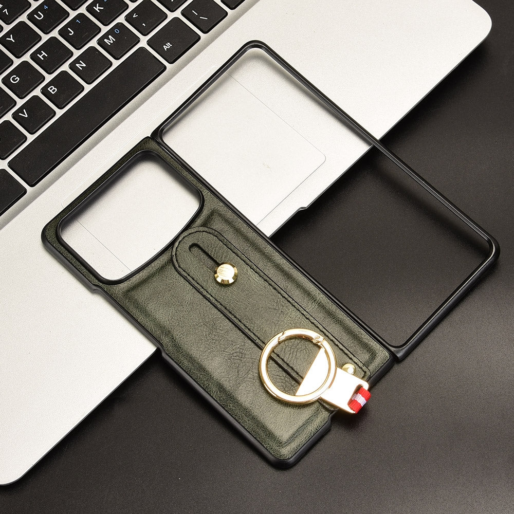 For Xiaomi Mix Fold 4 Wristband Leather Back Phone Case(Green)