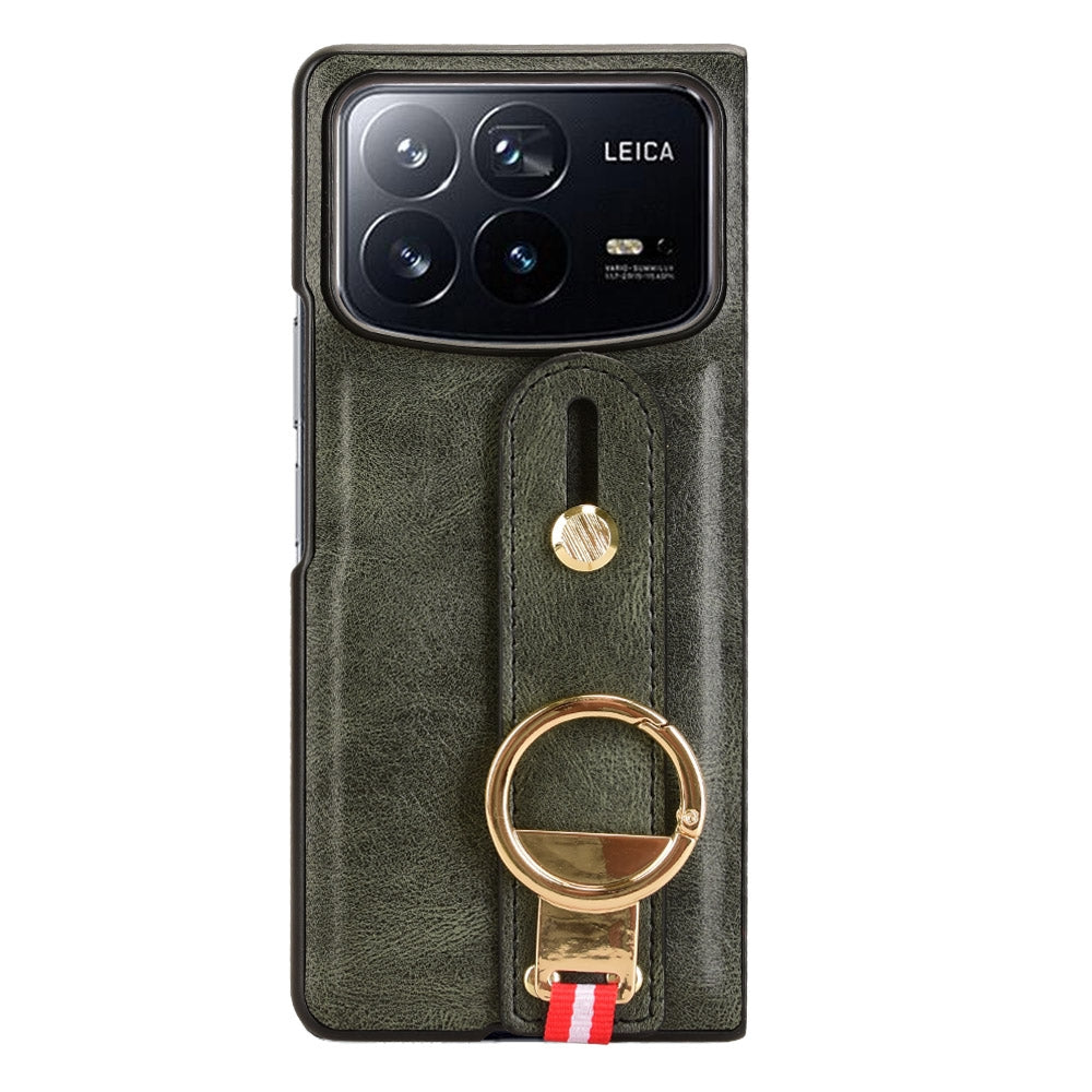 For Xiaomi Mix Fold 4 Wristband Leather Back Phone Case(Green)