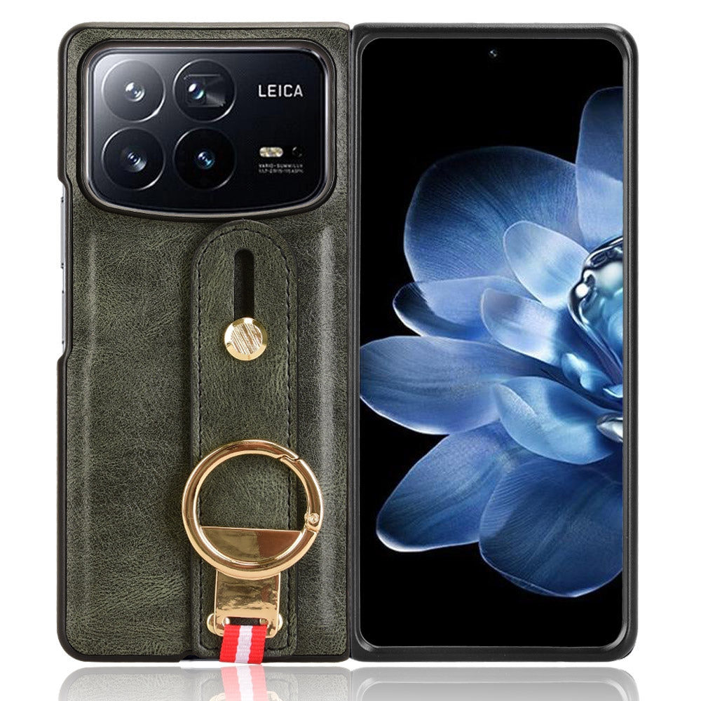 For Xiaomi Mix Fold 4 Wristband Leather Back Phone Case(Green)