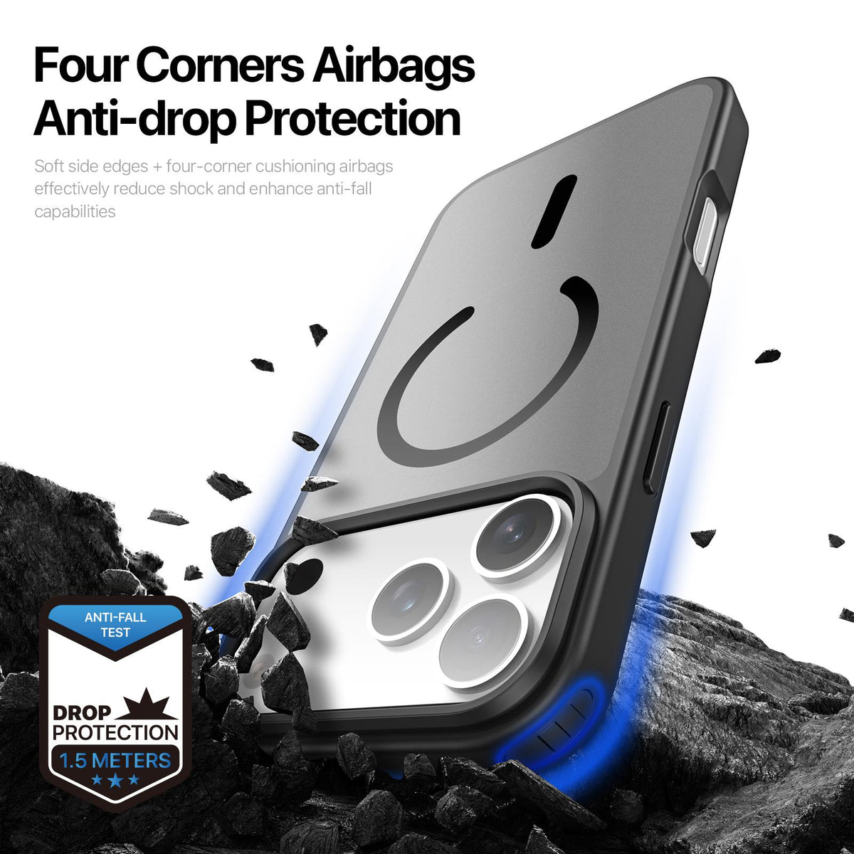 Compatible with iPhone 18 Pro Max & 17 Pro Max DUX DUCIS Yind Series MagSafe TPU Dual-Layer PC Phone Case - Black