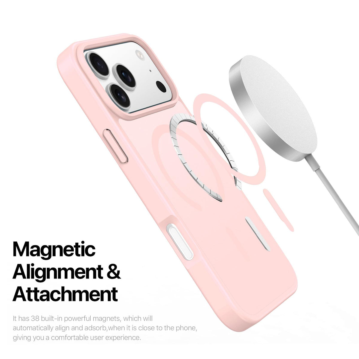 Compatible with iPhone 18 Pro Max & 17 Pro Max DUX DUCIS Yind Series MagSafe TPU Dual-Layer PC Phone Case - Light Pink