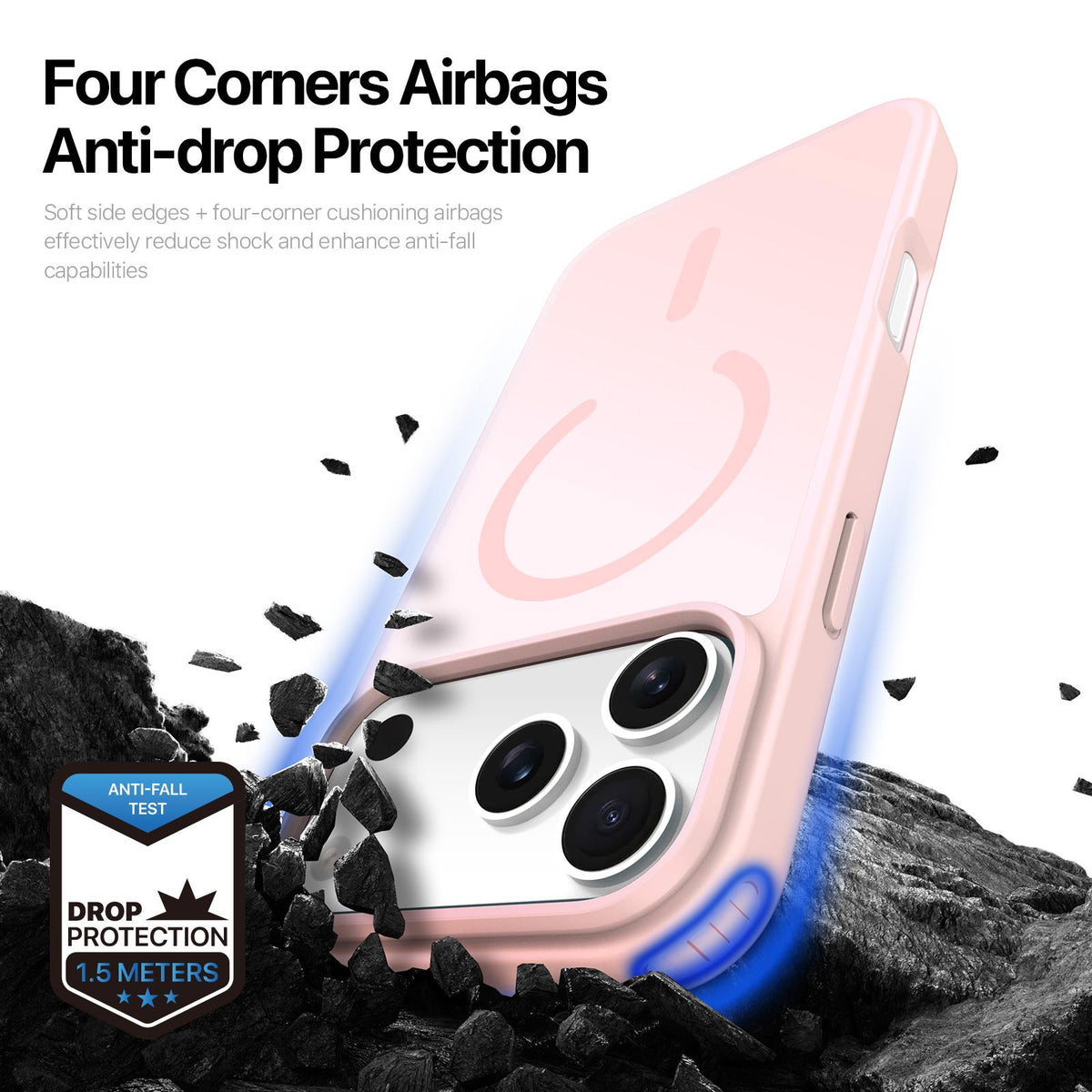 Compatible with iPhone 18 Pro Max & 17 Pro Max DUX DUCIS Yind Series MagSafe TPU Dual-Layer PC Phone Case - Light Pink