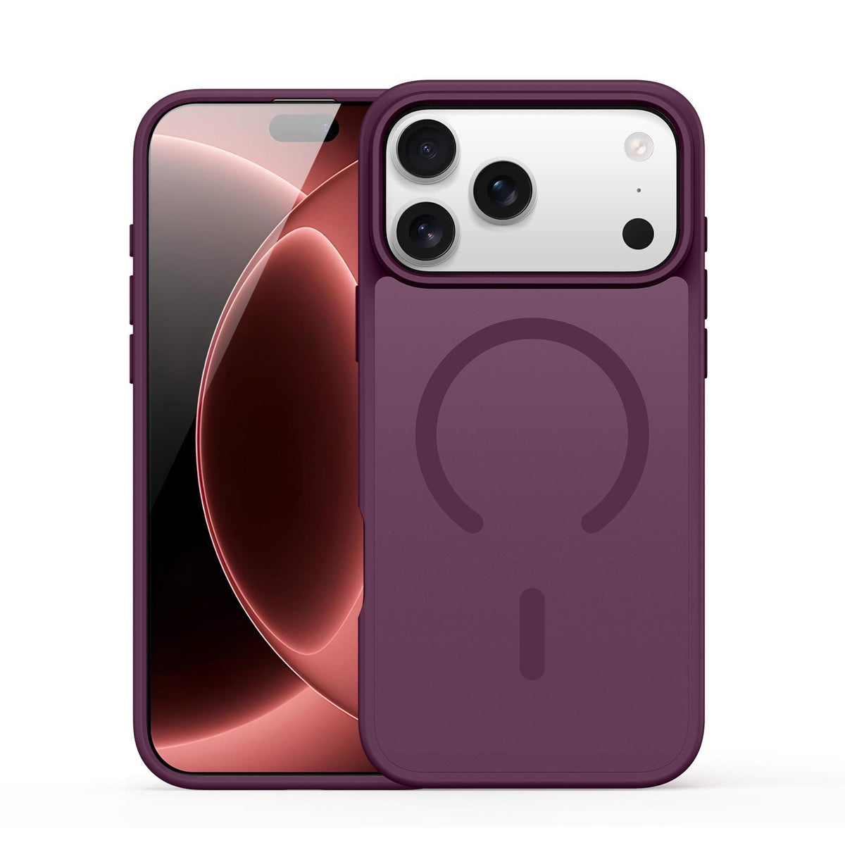Compatible with iPhone 18 Pro Max & 17 Pro Max DUX DUCIS Yind Series MagSafe TPU Dual-Layer PC Phone Case - Cherry Red