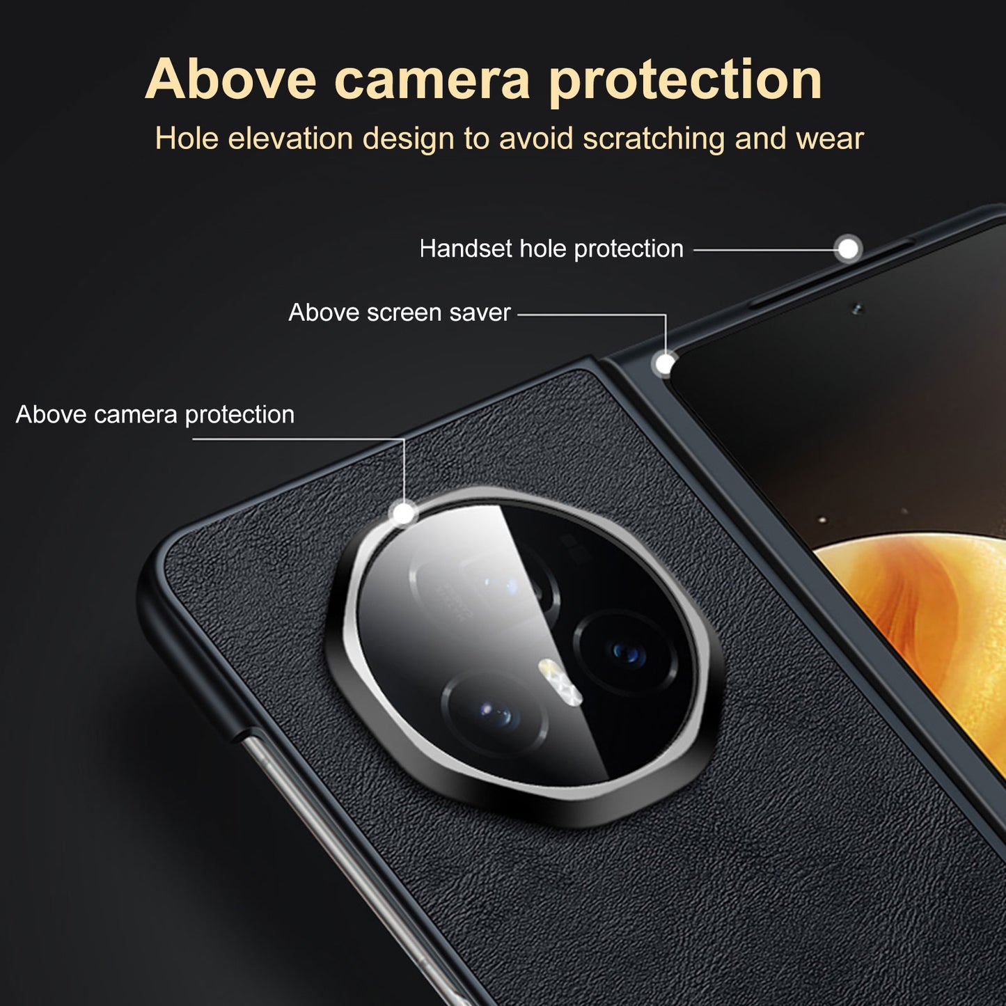 For Honor Magic V3 SULADA Shockproof TPU + Handmade Leather Phone Case(Orange)