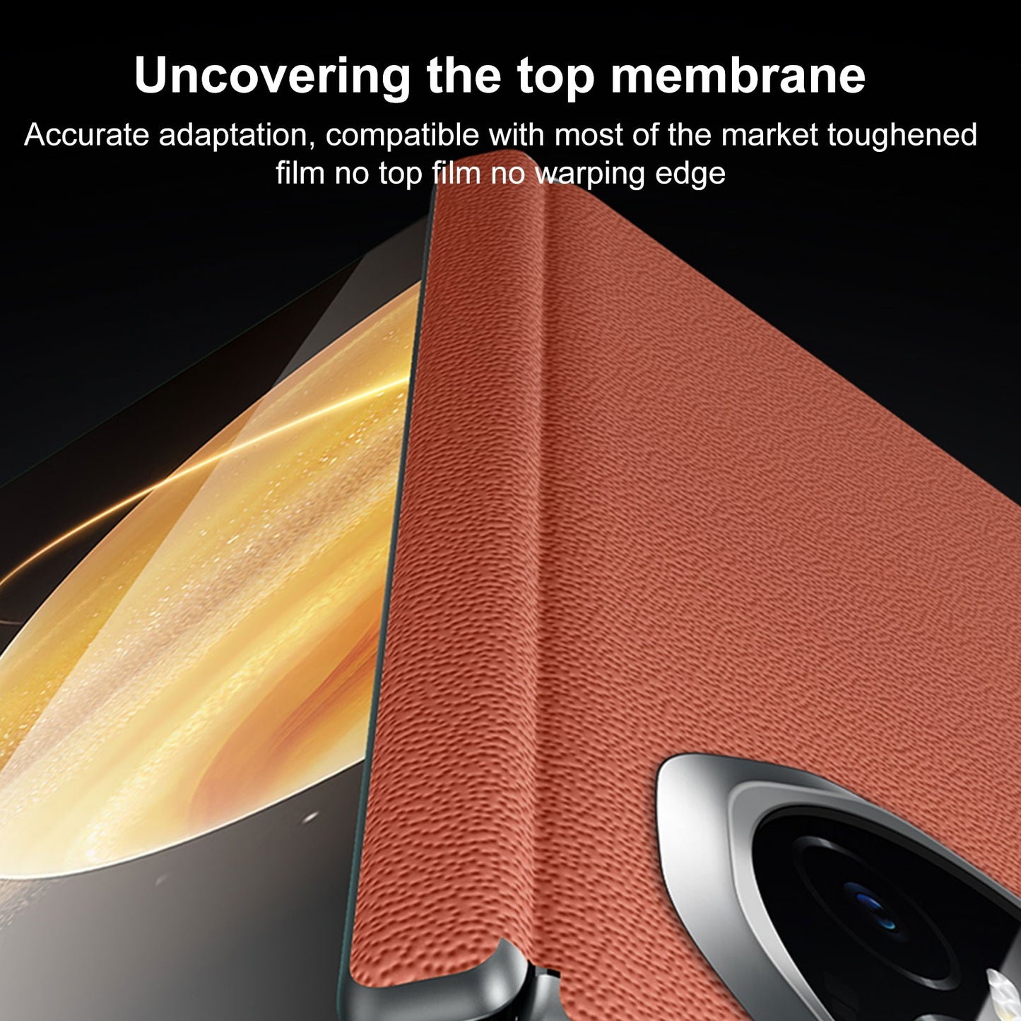 For Honor Magic V3 SULADA Frameless Top Layer Cowhide Leather + PC Phone Case(Green)