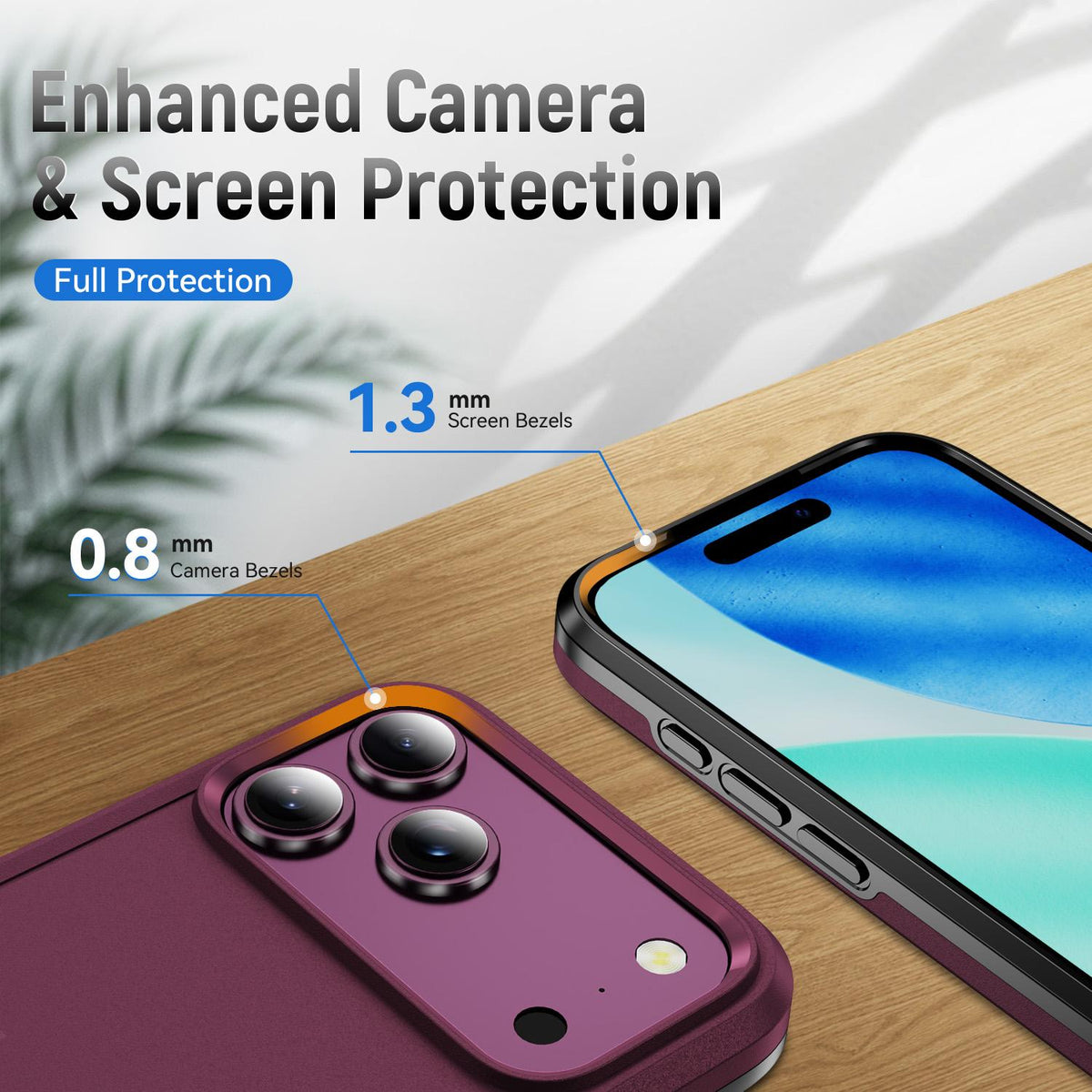 Compatible with iPhone 18 Pro Max Pioneer Armor Heavy Duty PC + TPU Phone Case - Cherry Red+Black