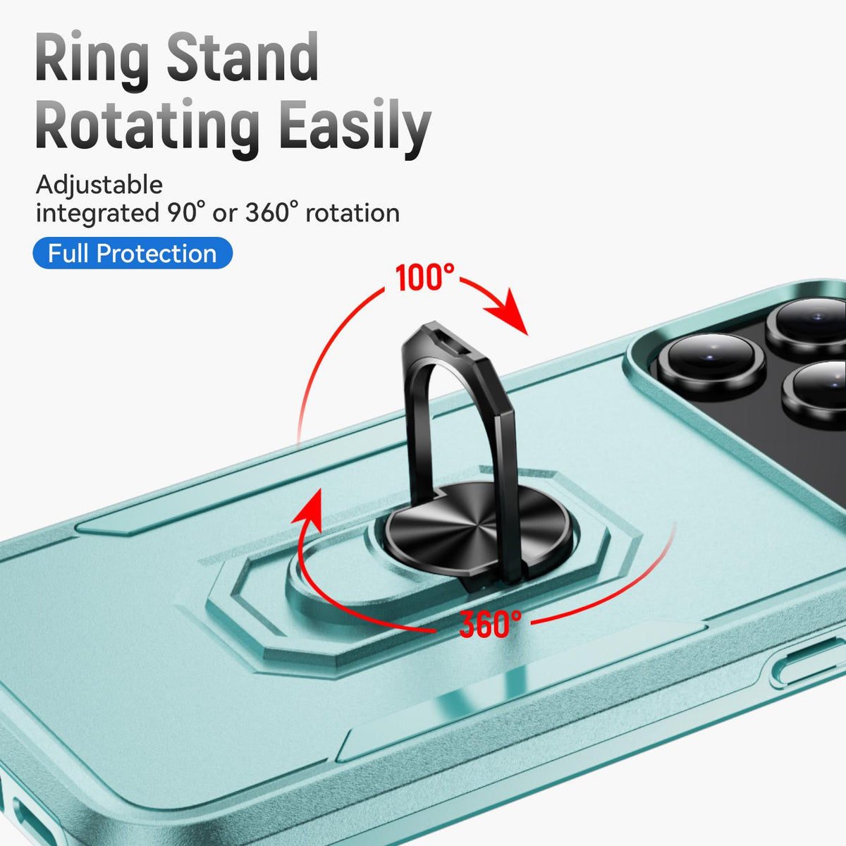 Compatible with iPhone 18 Pro Max Pioneer Armor Heavy Duty PC + TPU Phone Case with Holder - Green
