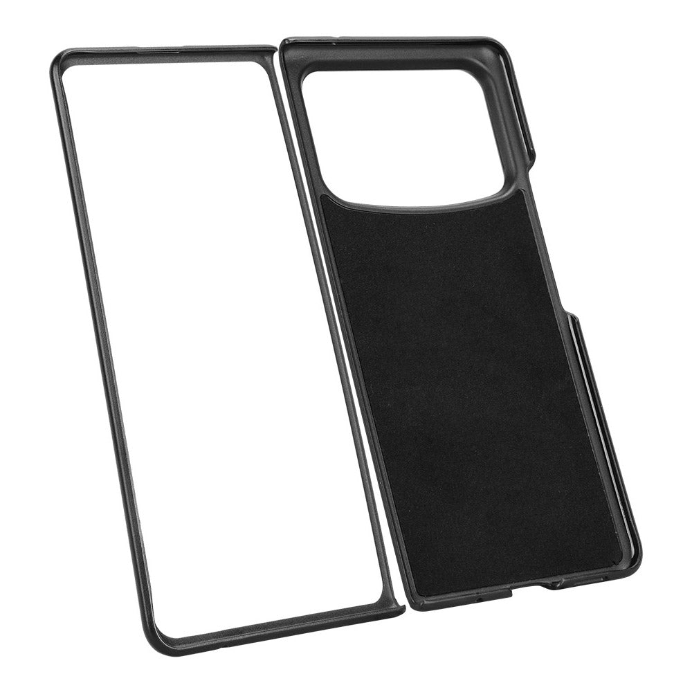 For Xiaomi Mix Fold 4 Cow Pattern Sewing Back Cover Phone Case(Black)