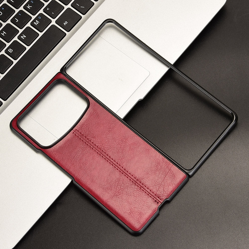 For Xiaomi Mix Fold 4 Cow Pattern Sewing Back Cover Phone Case(Red)