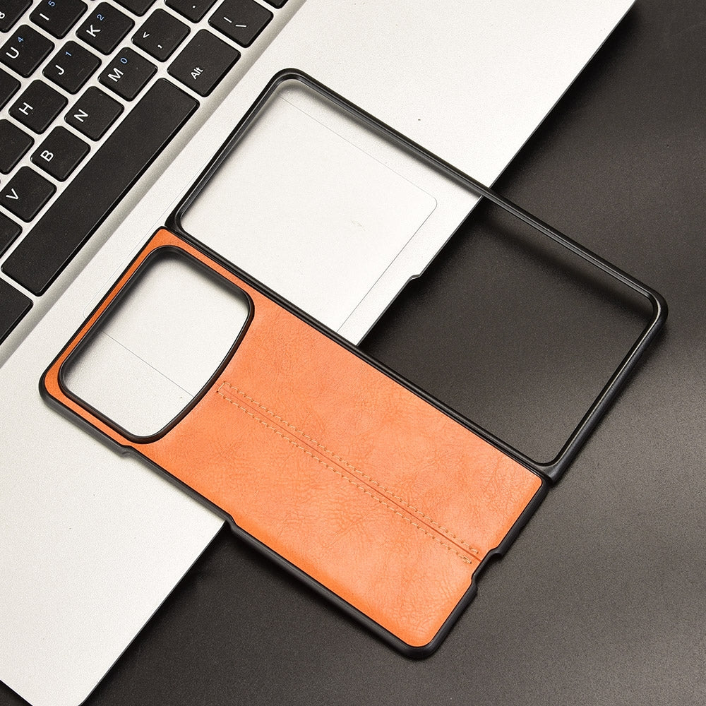 For Xiaomi Mix Fold 4 Cow Pattern Sewing Back Cover Phone Case(Yellow)