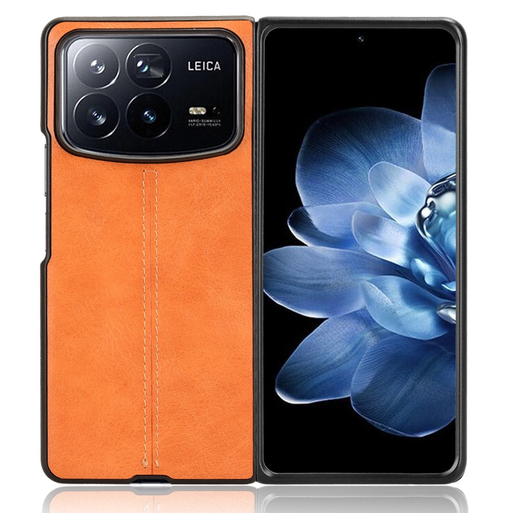 For Xiaomi Mix Fold 4 Cow Pattern Sewing Back Cover Phone Case(Yellow)