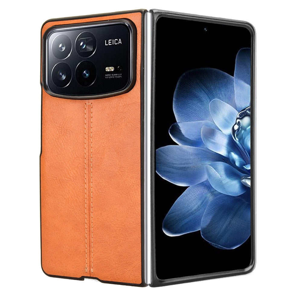 For Xiaomi Mix Fold 4 Cow Pattern Sewing Back Cover Phone Case(Yellow)