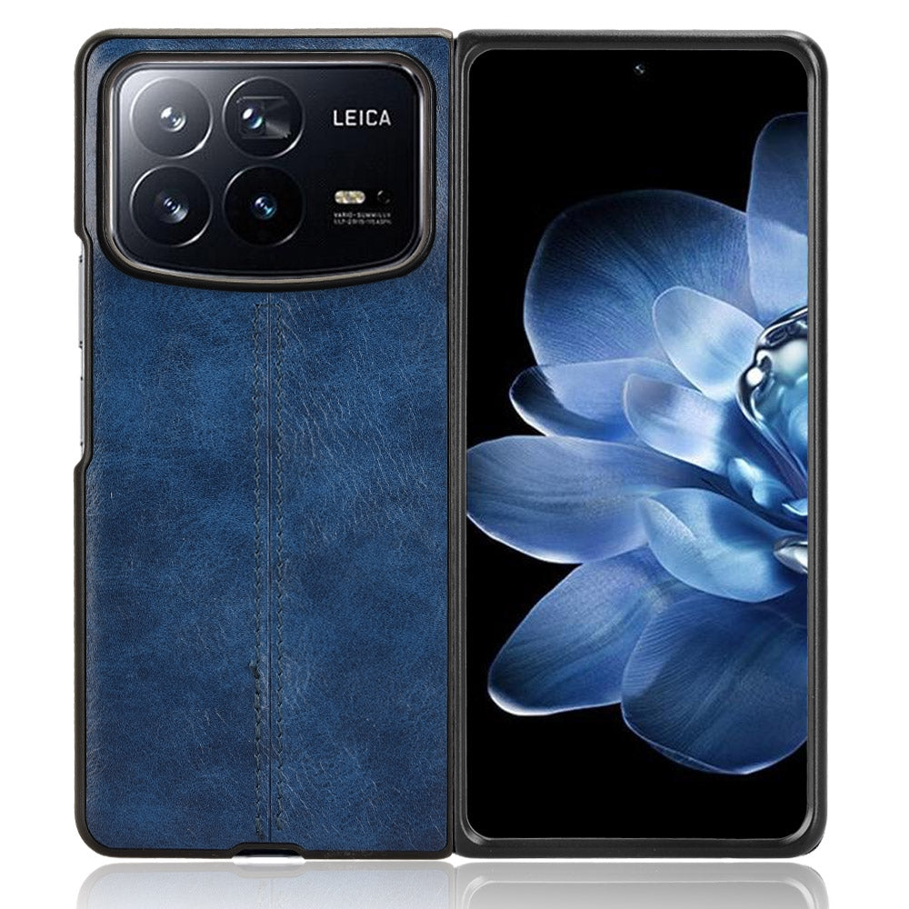 For Xiaomi Mix Fold 4 Cow Pattern Sewing Back Cover Phone Case(Blue)