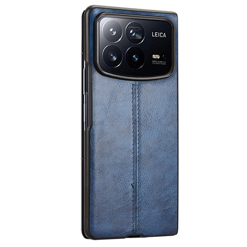 For Xiaomi Mix Fold 4 Cow Pattern Sewing Back Cover Phone Case(Blue)