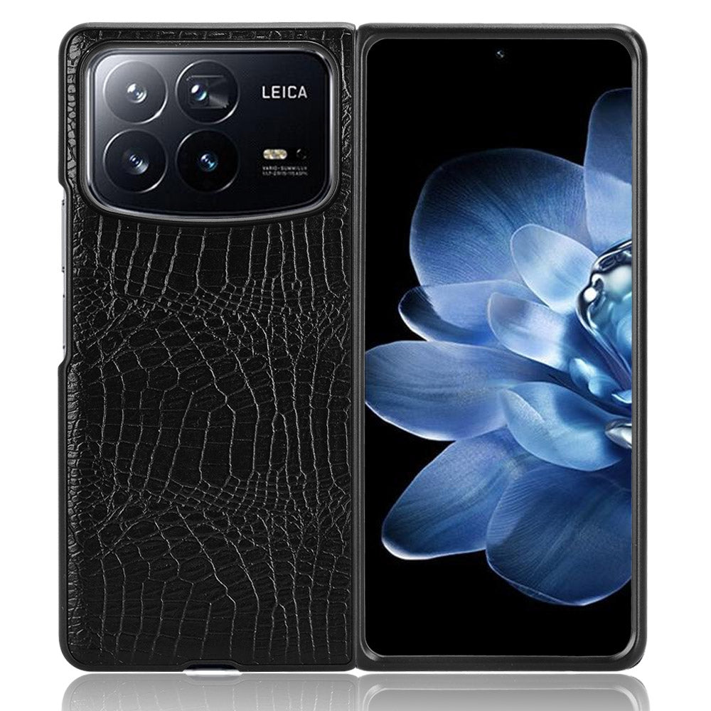For Xiaomi Mix Fold 4 Crocodile Texture Back Cover Phone Case(Black)