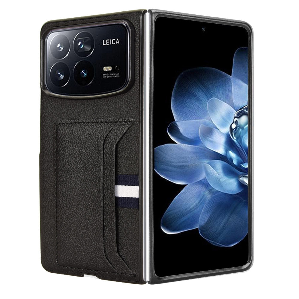 For Xiaomi Mix Fold 4 Litchi Texture Card Slots Back Cover Phone Case(Black)