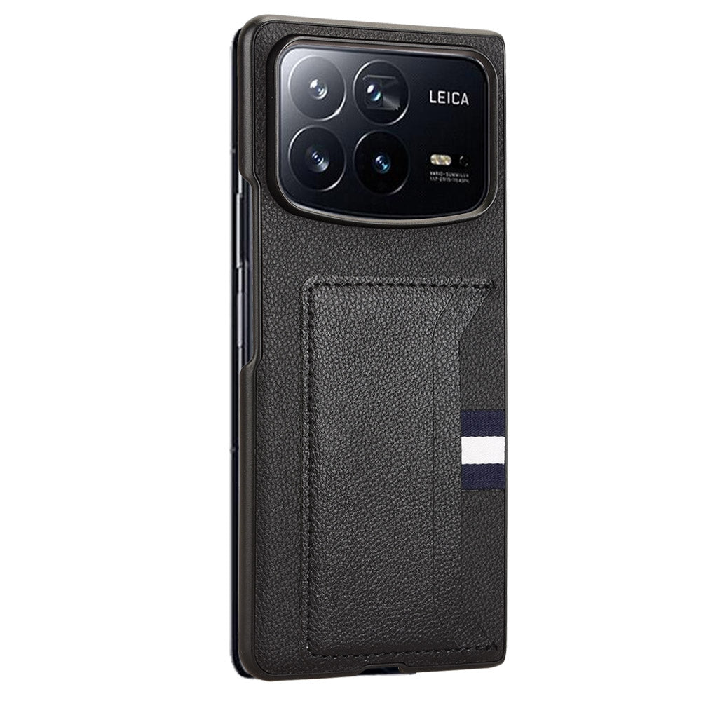 For Xiaomi Mix Fold 4 Litchi Texture Card Slots Back Cover Phone Case(Black)