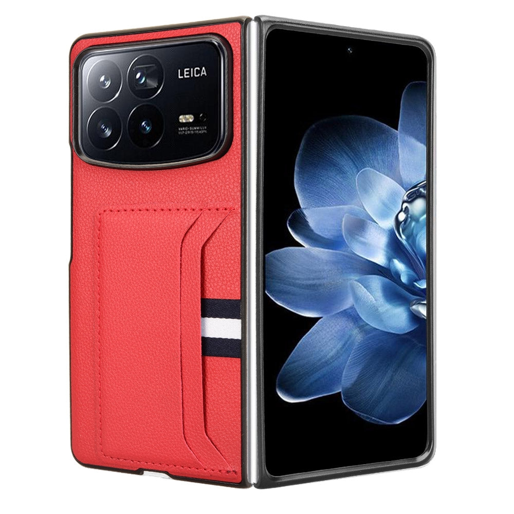 For Xiaomi Mix Fold 4 Litchi Texture Card Slots Back Cover Phone Case(Red)