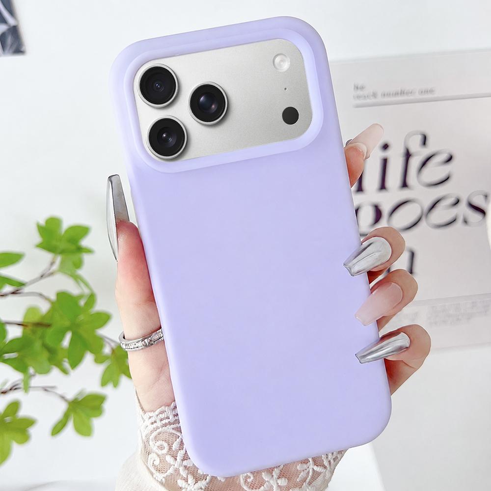 Compatible with iPhone 18 Pro Max PC Dual-Layer Liquid Silicone Jelly Phone Case - Light Purple