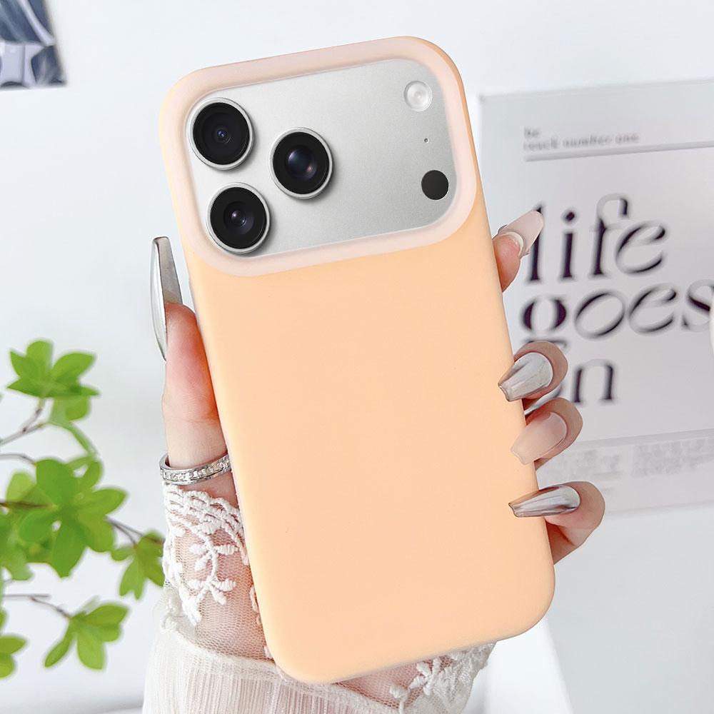 Compatible with iPhone 18 Pro Max PC Dual-Layer Liquid Silicone Jelly Phone Case - Orange