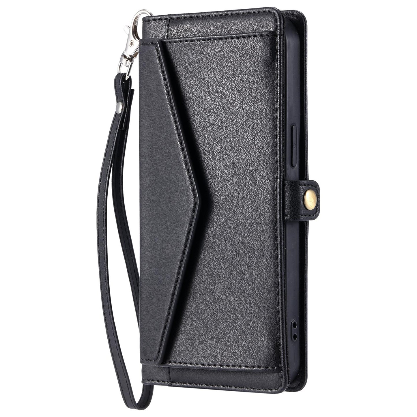 For Samsung Galaxy S25 Edge 5G Wallet Multi-card Slot Leather Phone Case with Lanyard(Black)