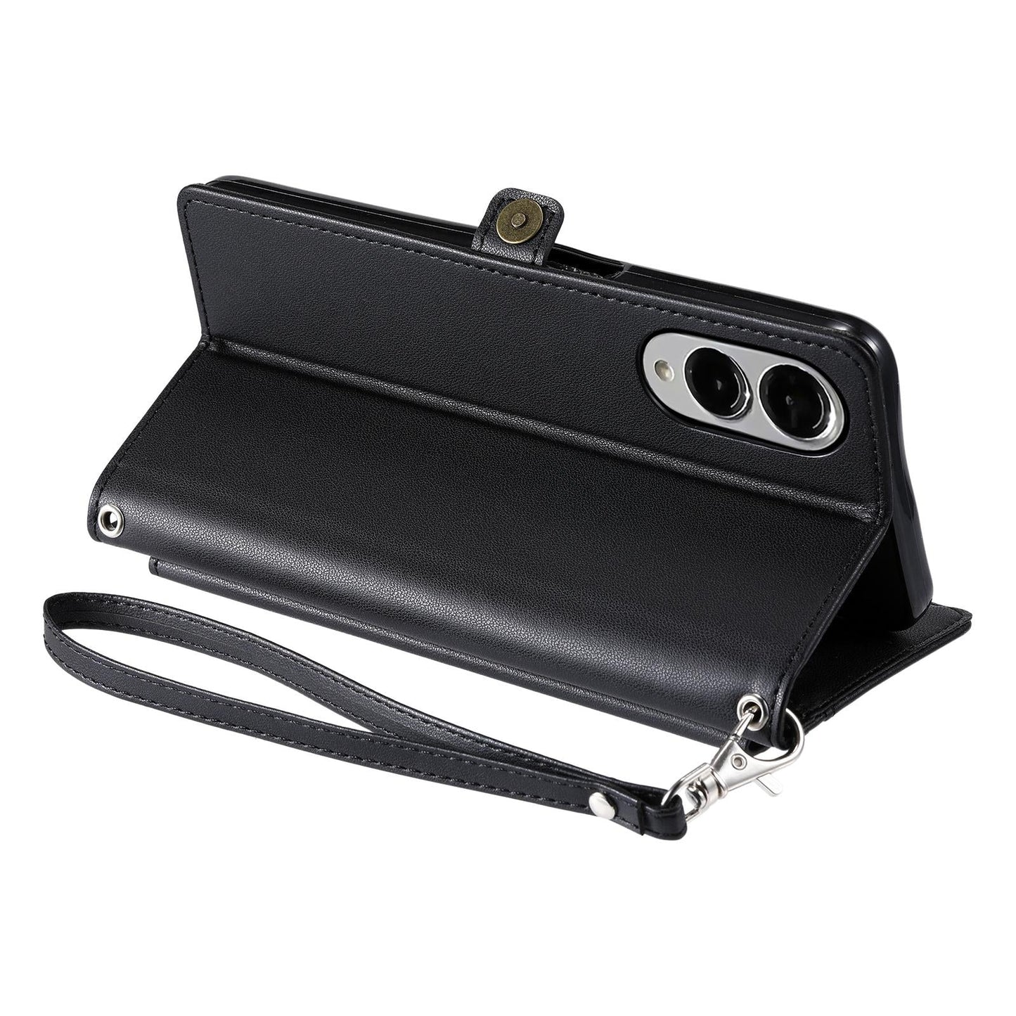For Samsung Galaxy S25 Edge 5G Wallet Multi-card Slot Leather Phone Case with Lanyard(Black)