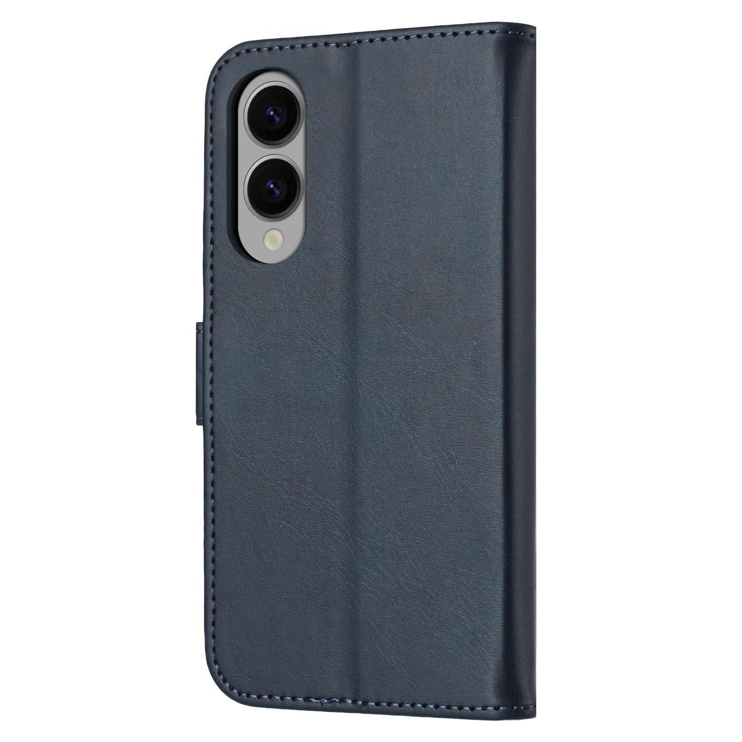 For Samsung Galaxy S25 Edge 5G Embossed Happy Cat Pattern Flip Leather Phone Case(Blue)