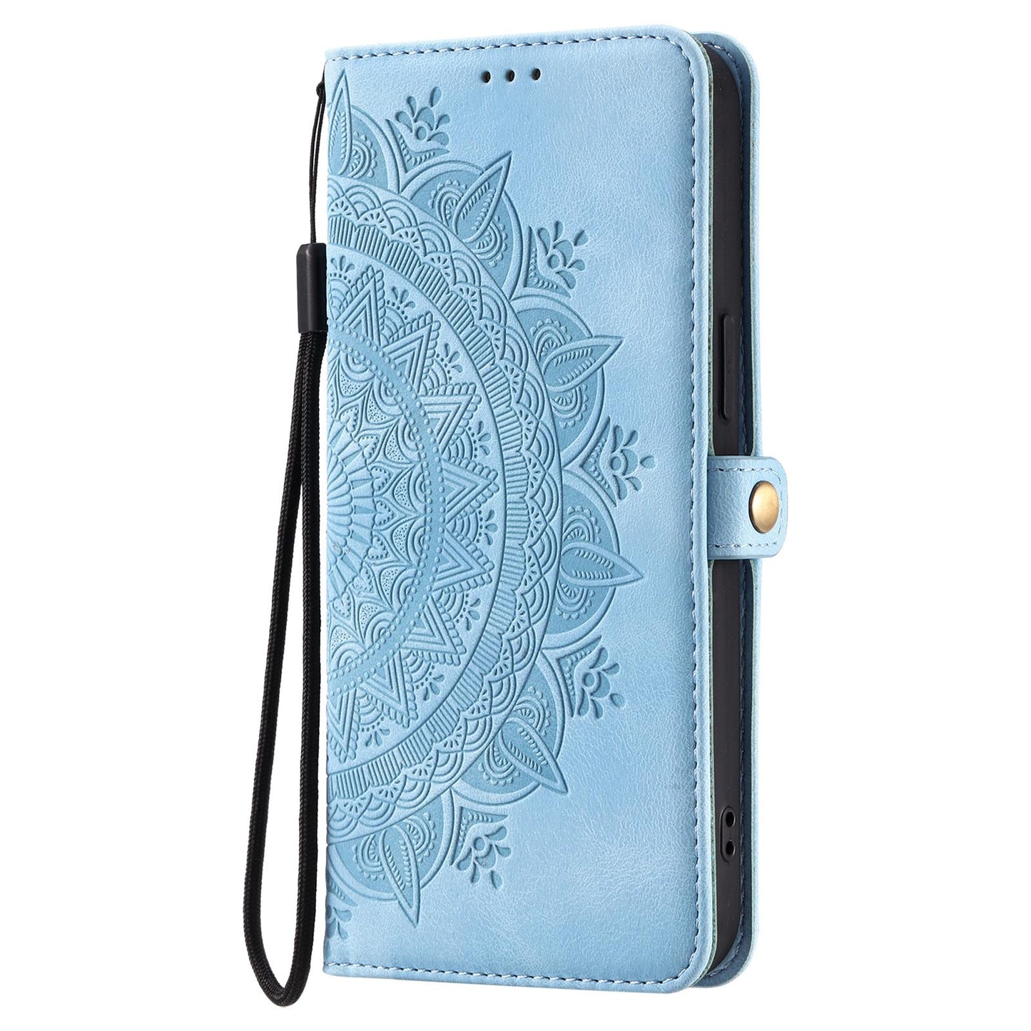 For Samsung Galaxy S25 Edge 5G Skin Feel Totem Embossed Leather Phone Case(Blue)