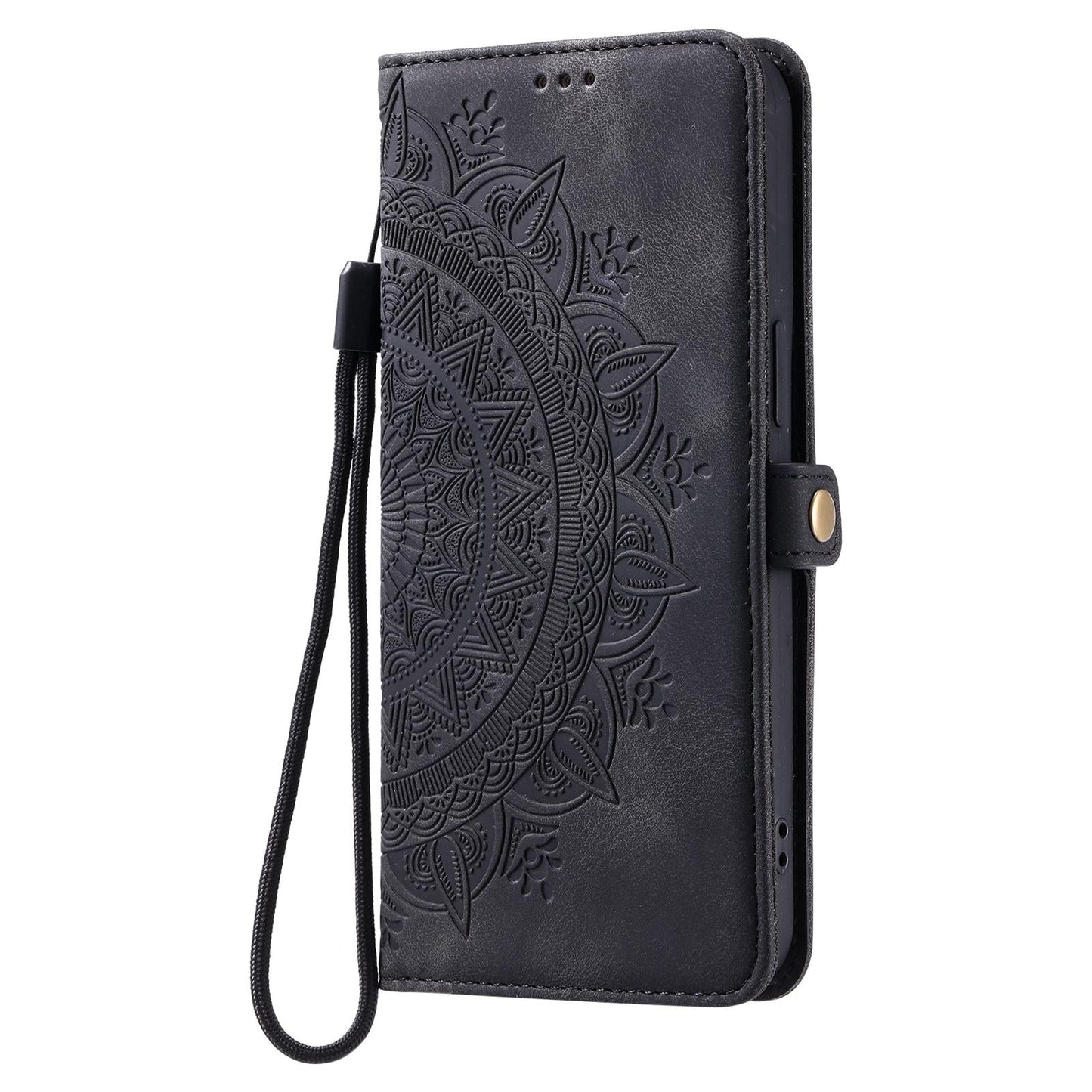 For Samsung Galaxy S25 Edge 5G Skin Feel Totem Embossed Leather Phone Case(Black)