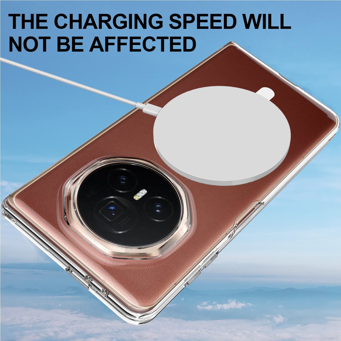 For Honor Magic V3 Clear Acrylic PC MagSafe Phone Case(Transparent)