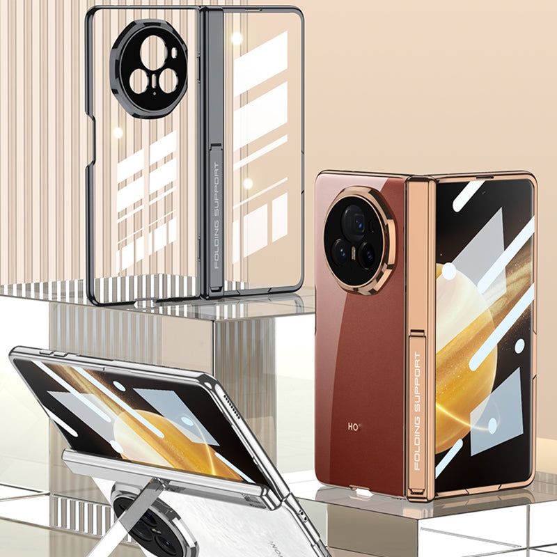 For Honor Magic V3 GKK Integrated Magnetic Fold Hinge Shockproof Phone Case(Gold)