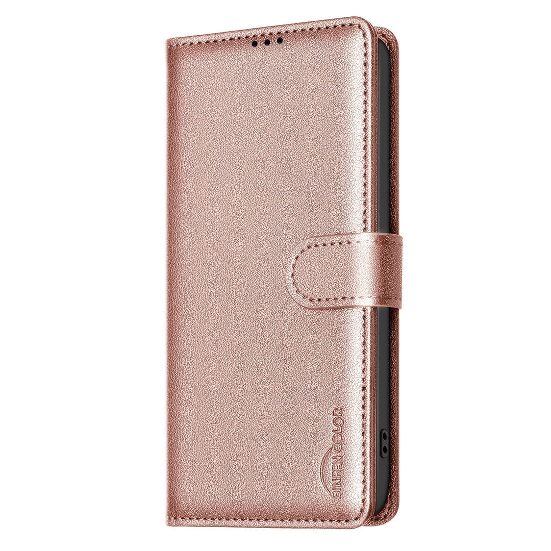 For Redmi 14C 4G Litchi Texture RFID Anti-theft Leather Phone Case(Gold)