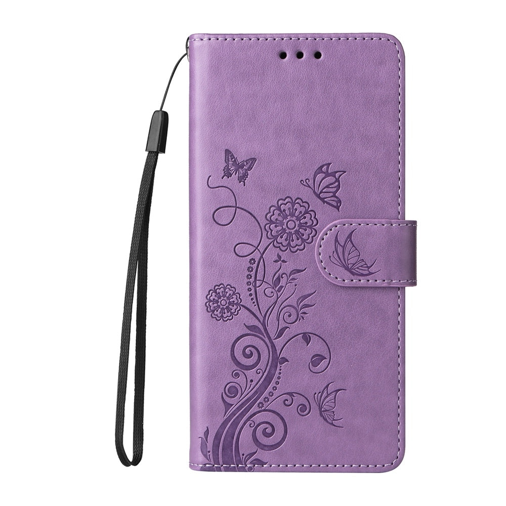 For Xiaomi 15 Pro Embossed Butterfly Flowers Leather Phone Case(Purple)