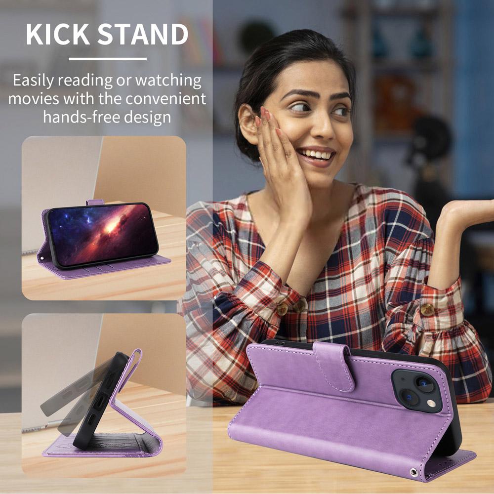 For vivo V50 Embossed Butterfly Flowers Leather Phone Case(Purple)