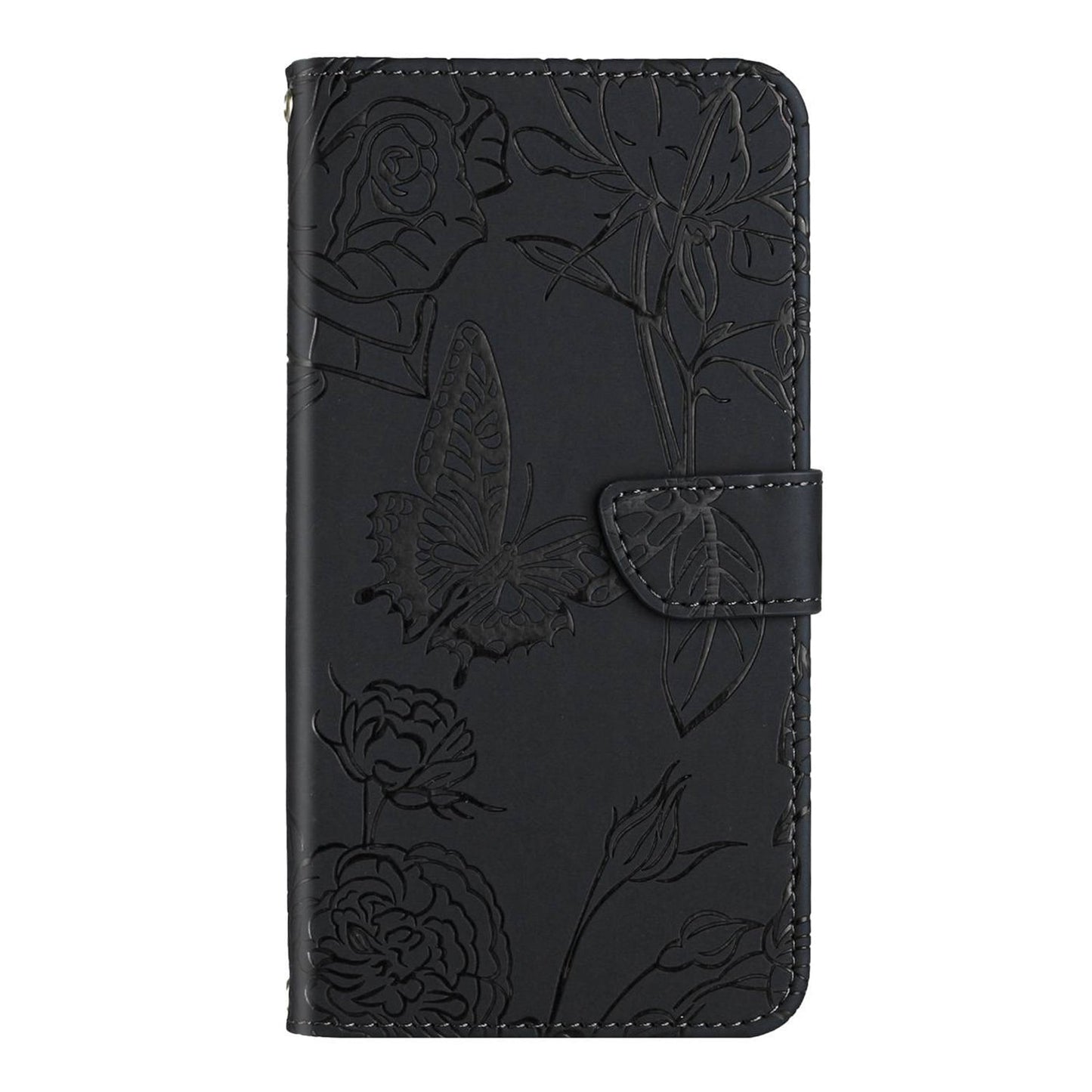 For Redmi 14C 4G Skin Feel Butterfly Embossed Flip Leather Phone Case(Black)