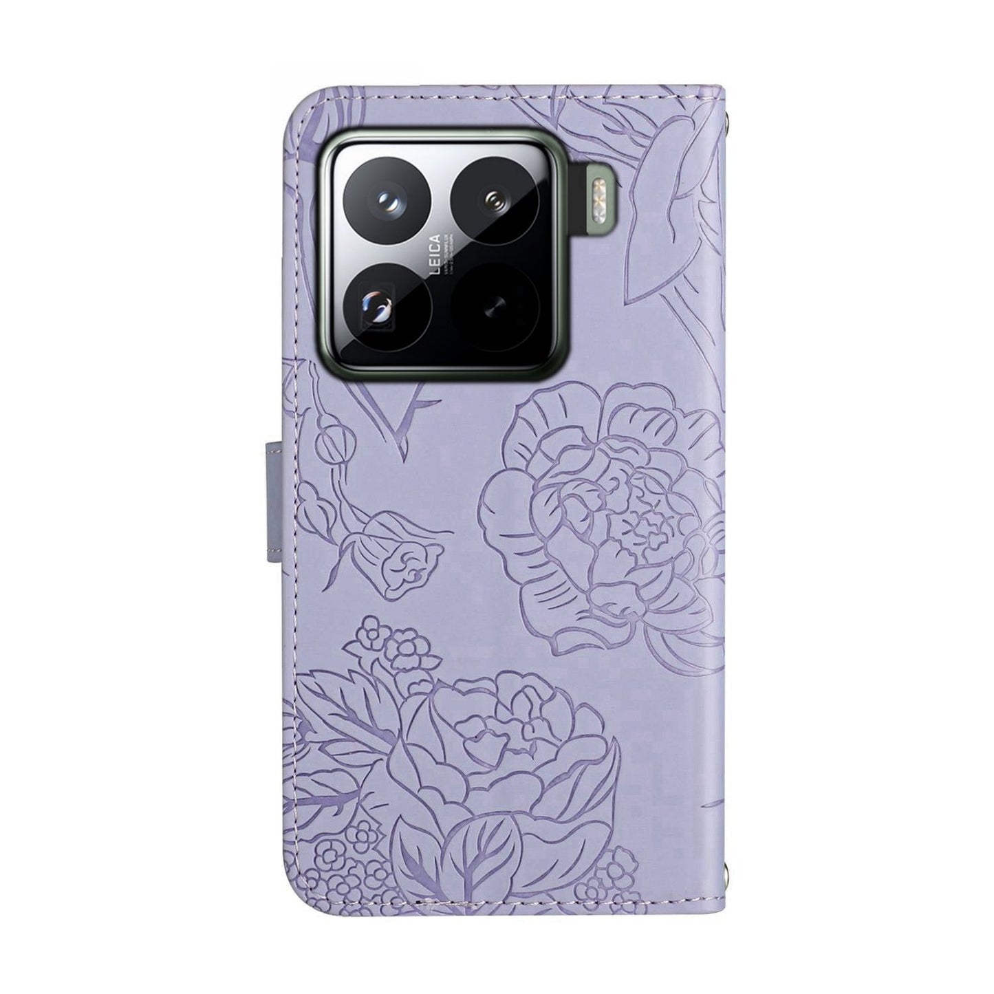 For Xiaomi 15 Pro Skin Feel Butterfly Embossed Flip Leather Phone Case(Purple)