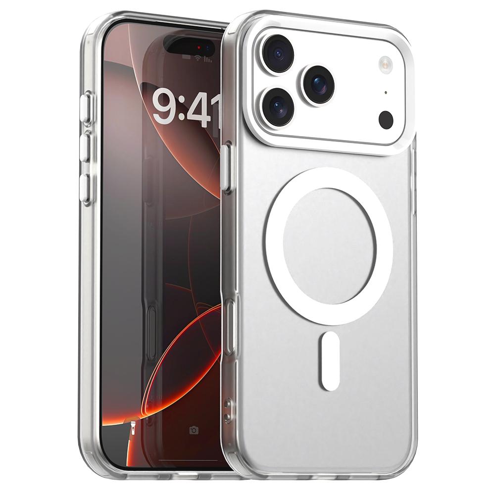 Compatible with iPhone 18 Pro Max Candy Magsafe PC Dual-Layer TPU Phone Case - White