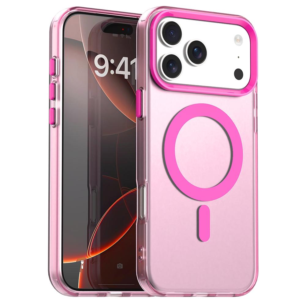 Compatible with iPhone 18 Pro Max Candy Magsafe PC Dual-Layer TPU Phone Case - Red