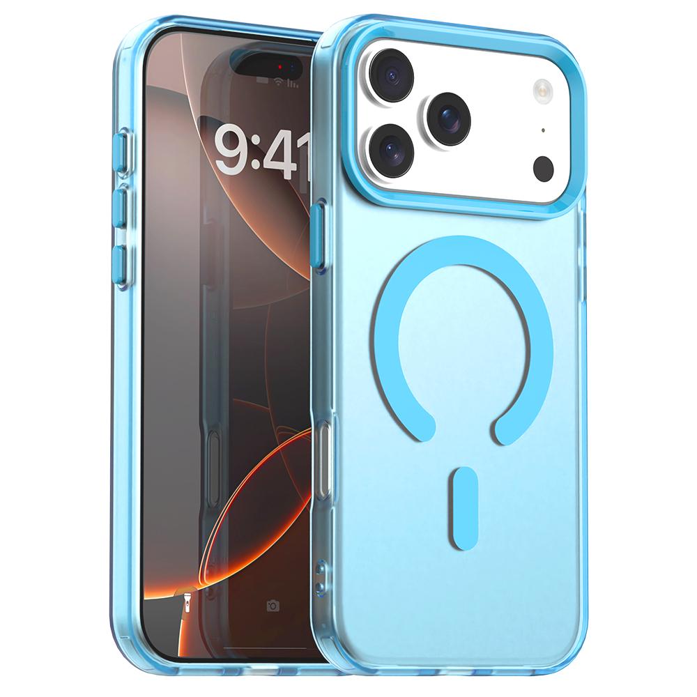 Compatible with iPhone 18 Pro Max C-type Candy Magsafe PC Dual-Layer TPU Phone Case - Blue
