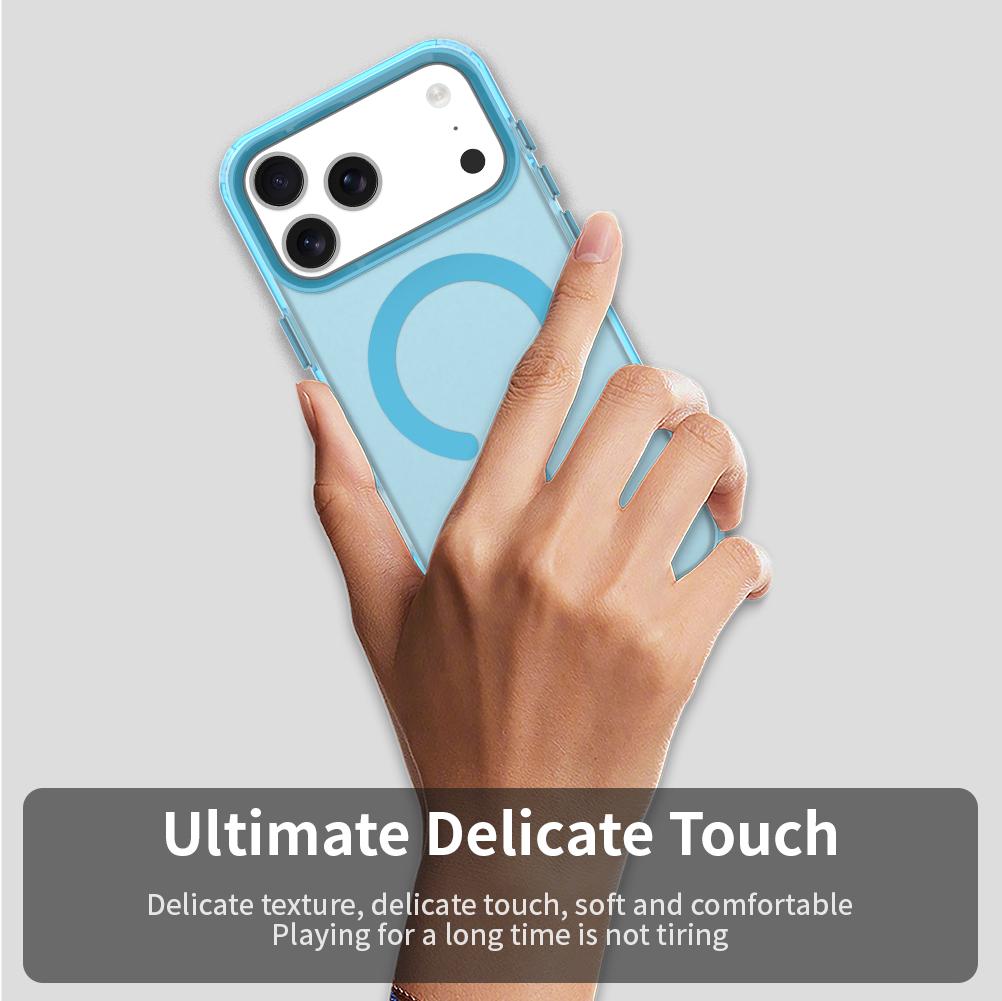 Compatible with iPhone 18 Pro Max C-type Candy Magsafe PC Dual-Layer TPU Phone Case - Blue